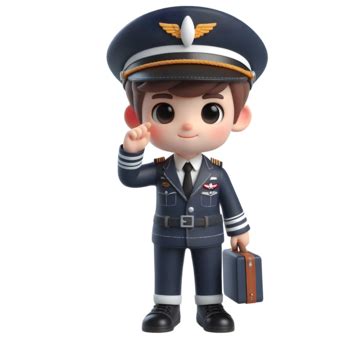 3d Cartoon Pilot, Pilot, Character PNG Transparent Image and Clipart ...