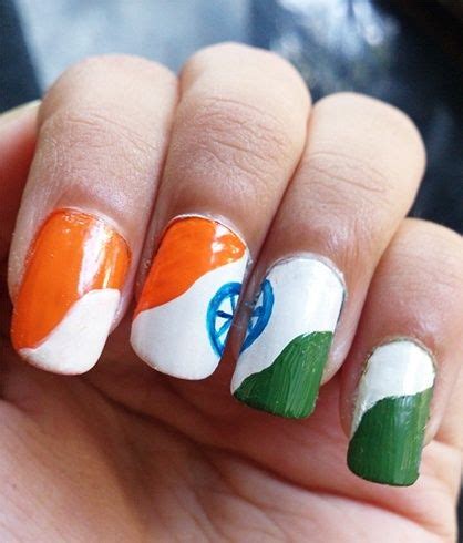 Indian Independence Day Nail Art Ideas Bling Sparkle