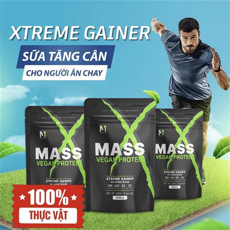 Mass Vegan Protein Xtreme Gainer Sữa Tăng Cân Tăng Cơ Thực Vật Muscle One Loại Túi 12kg