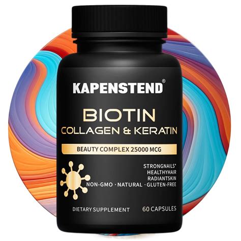 Biotin Vitamins With Collagen Keratin Hair Growth Supplement For