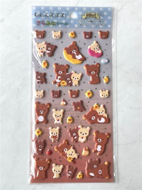 New Rilakkuma Puffy Seal Sticker Sheet Etsy