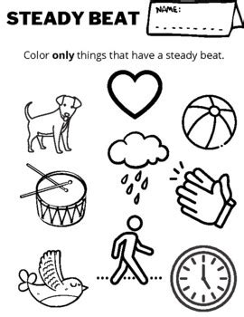 Steady Beat Coloring Page by Anna Beth's Learning Land | TPT