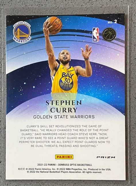 2021 22 Panini Donruss Optic Basketball 2 Stephen Curry Red Pulsar