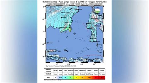 Gempa Guncang Tanah Bumbu Kalsel Magnitudo 7 4 Terasa Hingga