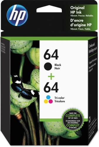 HP 64 Original Ink Cartridge Combo Pack - Black/Tri-Color, 2 pk - Fred Meyer