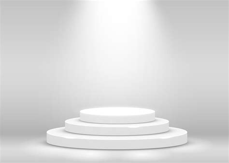 Premium Vector Stage Podium Scene For Award Ceremony Illuminated With