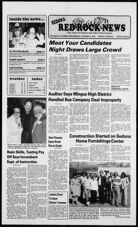 Sedona Red Rock News 1982 10 13 Arizona Memory Project