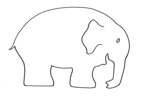 Printable Elephant Template