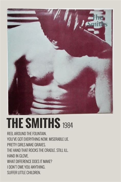 Alternative Minimalist Music Album Polaroid Poster The Smiths