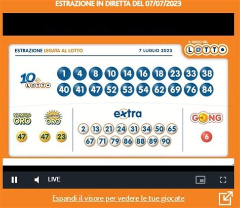 Superenalotto Lotto Elotto Estrazione Oggi Venerd Luglio