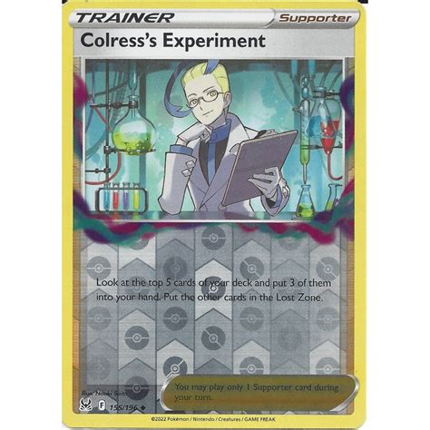 Pokemon Trading Card Game 155 196 Colress S Experiment Reverse Holo