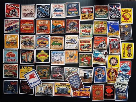 55 Pcs Vintage Racing Sticker Pack Car Vintage Rare Sponsor Etsy