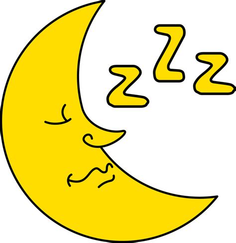 Sleeping Moon Illustration 24523596 PNG