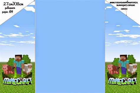 Minecraft Invitaciones Para Imprimir Gratis Ideas Y Material Gratis Para Fiestas Y