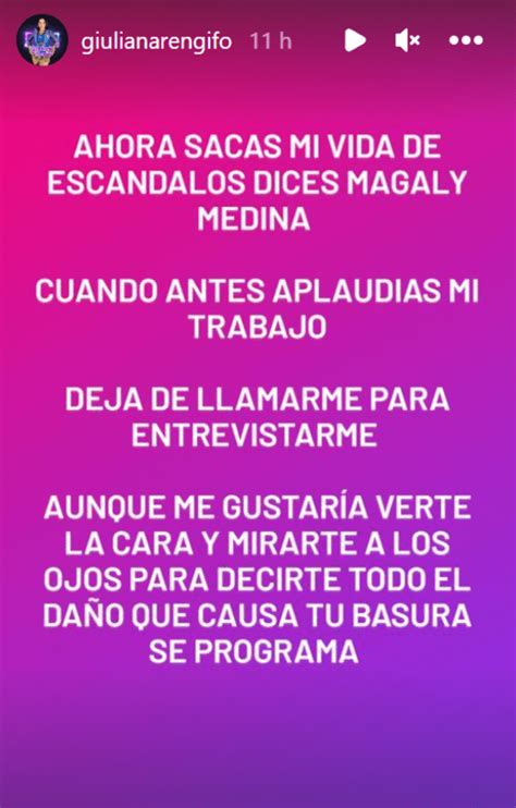 Giuliana Rengifo Responde Y Expone A Magaly Medina Deja De Llamar