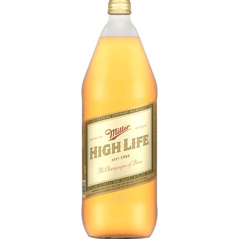 Miller High Life American Lager Beer 4 6 ABV 40 Oz Beer Bottle