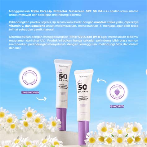 Jual Facetology Triple Care Lip Protector Sunscreen Termurah November