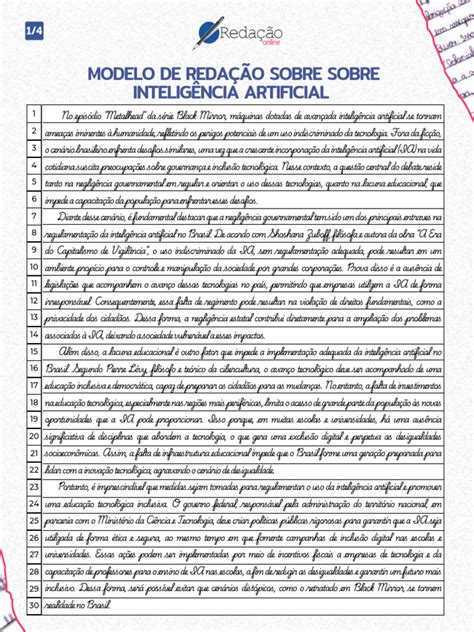 Redacao Sobre Inteligencia Artificial