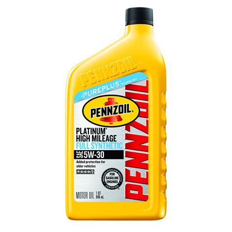 Pack Pennzoil Platinum High Mileage W Full Synthetic Motor Oil