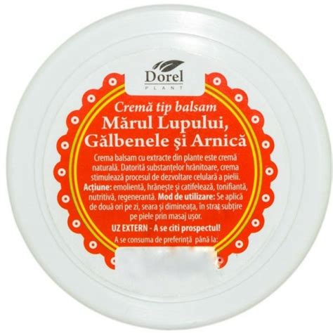 Crema Balsam Marul Lupului Galbenele Arnica Ml Dorel Plant