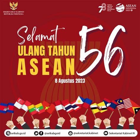 Sekretariat Kabinet Republik Indonesia Ulang Tahun Asean Ke 56