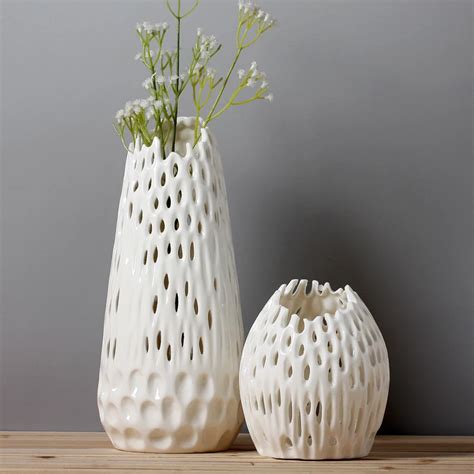 Vases Blancs Modernes Pour Centres De Table De Mariage Vase En