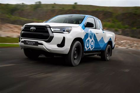 Toyota S New Hilux FCEV Hydrogen Fuel Cell Vehicle With A Cruising