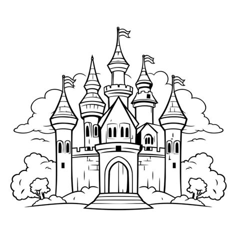 Premium Vector Magic Castle Icon Fairytale Kingdom And Fairytale