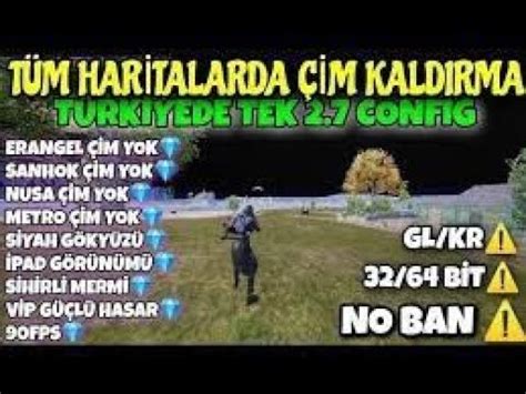 PUBG MOBİLE GRASS REMOVE NEW CONFİG ÇİMLERİ KALDIRMA CONFİG YouTube