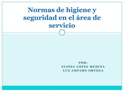 Manual De Seguridad E Higiene De Cocina