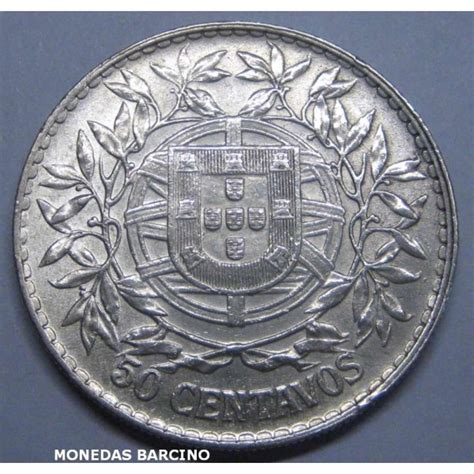 1913 REPUBLICA PLATA 50 CENTAVOS PORTUGAL