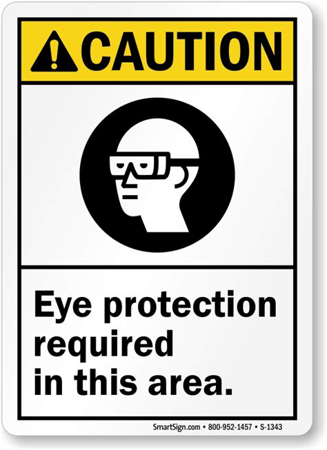 Wear Eye Protection Signs - Custom & In-Stock Templates