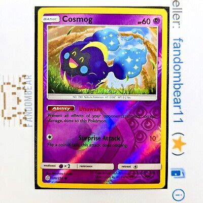 Cosmog Reverse Holo Card Sun Moon Cosmic Eclipse Pokemon