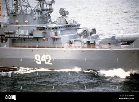 A Starboard Amidships View Of The Soviet Krivak Ii Class Guided Missile