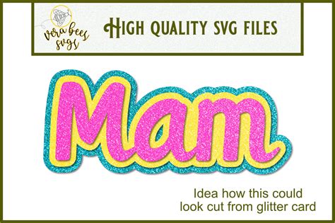 Mam Layered Svg Cut File Graphic By Vera Bees Svgs And More · Creative