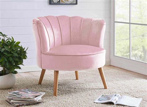 Fauteuil Design En Tissu Velours Rose Nabia Decoinparis