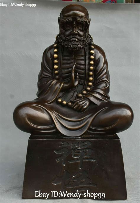 Huge Pure Bronze Buddhist Temple Arhat Damo Bodhidharma Dharma Buddha