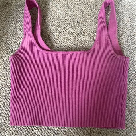 Glassons Barbie Pink Ribbed Crop Vest Top Super Depop