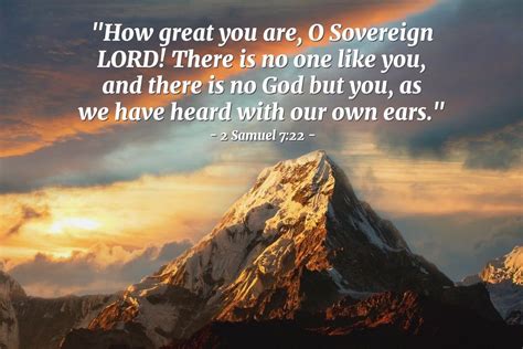 Illustration Of 2 Samuel 722 — How Great You Are O Sovereign Lord