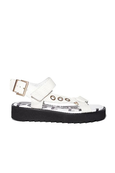 Allsaints Rhianne Platform Sandal In White Snake Revolve