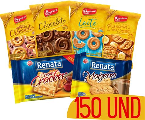 Compre Kit Biscoitos Em Sache Todos Sabores Bauducco Renata 150 Und