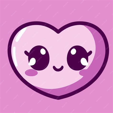 Premium Vector Valentines Day Cute Heart Illustration Heart Kawaii