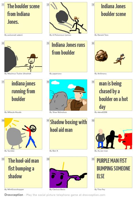 The boulder scene from Indiana Jones. - Drawception