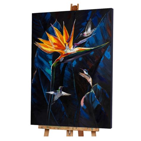 Tableau Fleur Oiseau De Paradis 90x120cm STRELITZIA