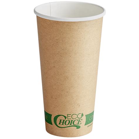 EcoChoice Oz Kraft Compostable Paper Hot Cup Case