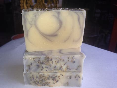 Lavender Essential Oil Cold Process Soap With Alkanet Root For Color