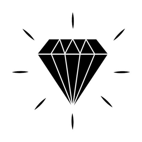 Modelo De Design De Vetor De Logotipo De Cone De Diamante Vetor Premium