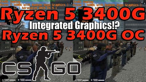 CS GO Ryzen 3400G Vs 3400G OC Overclocked Counter Strike Global