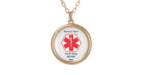 Customizable Medical alert necklace | Zazzle.com