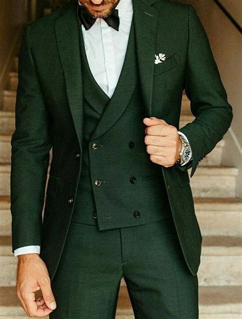 Men Suits Green Pieces Slim Fit Eligant Suits Wedding Wear Suits